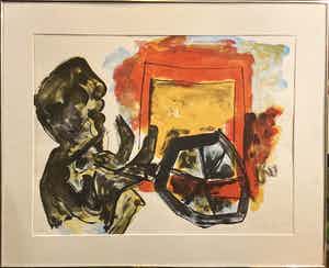 Jan Sierhuis - “Chauffeur” kleurenlitho verkocht voor € 55!