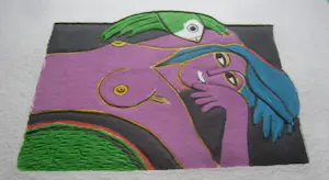 Corneille - Liggend naakt met parkiet kopen? Bied vanaf 300!