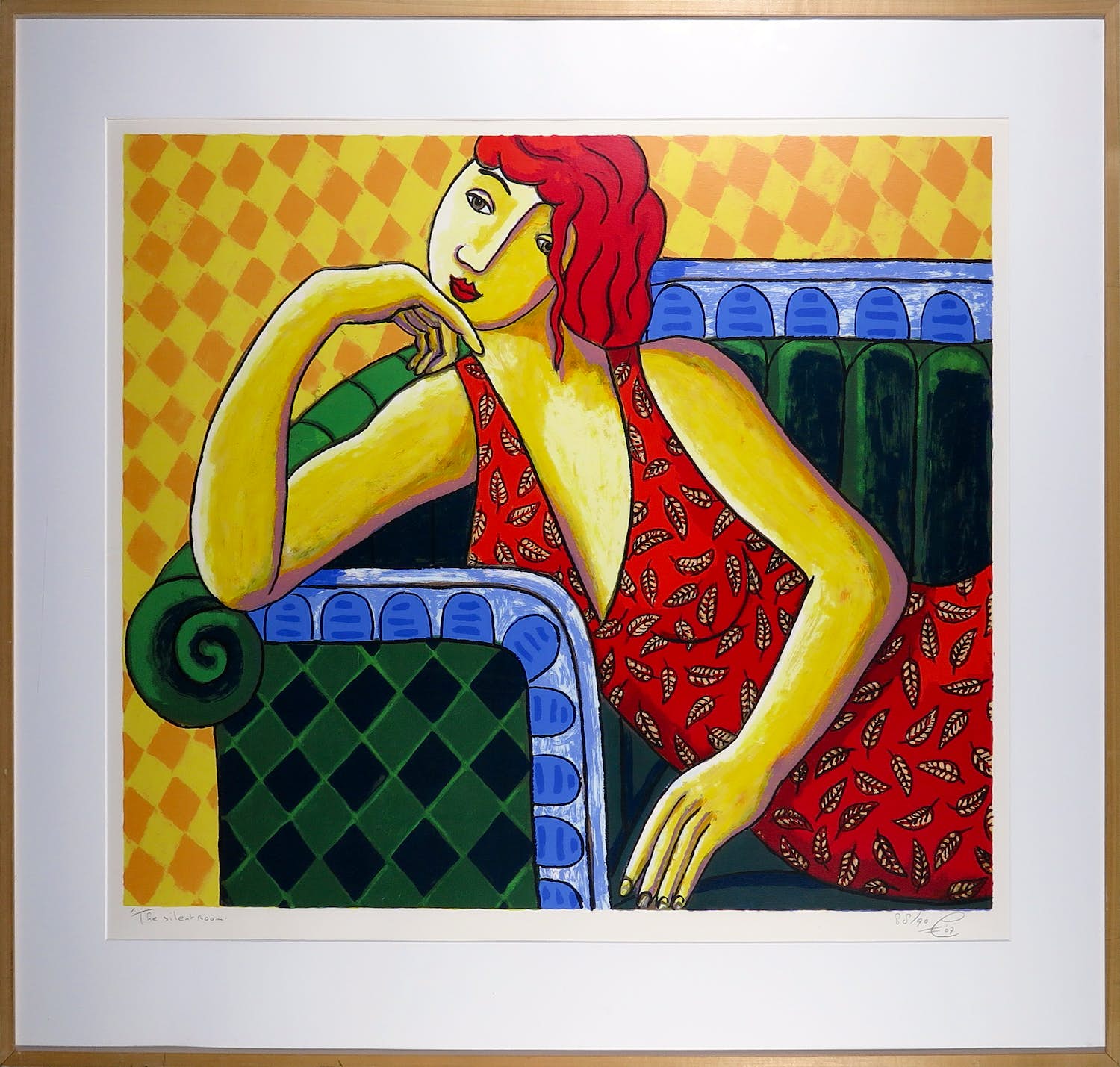 Jacques Tange - Zeefdruk, The Silent Room - Ingelijst (Groot) kopen? Bied vanaf 1!