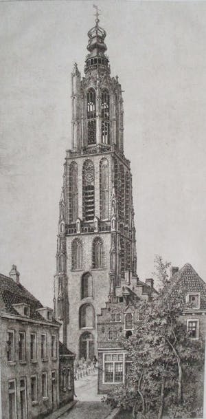 Henri von Rupprecht - Ets Onze Lieve Vrouwen Toren Amersfoort kopen? Bied vanaf 35!