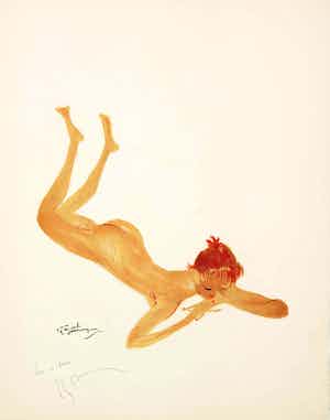 Jean-Gabriel Domergue - Litho, Sabine uit de portfolio La Parisienne verkocht voor € 200!