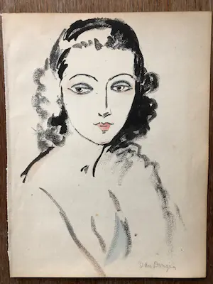 Kees van Dongen - Pochoir - Portrait de femme kopen? Bied vanaf 795!