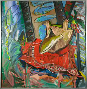 Zwaantien Stoker - Acryl op doek, Zonder titel- Ingelijst (Groot) verkauft für € 45!
