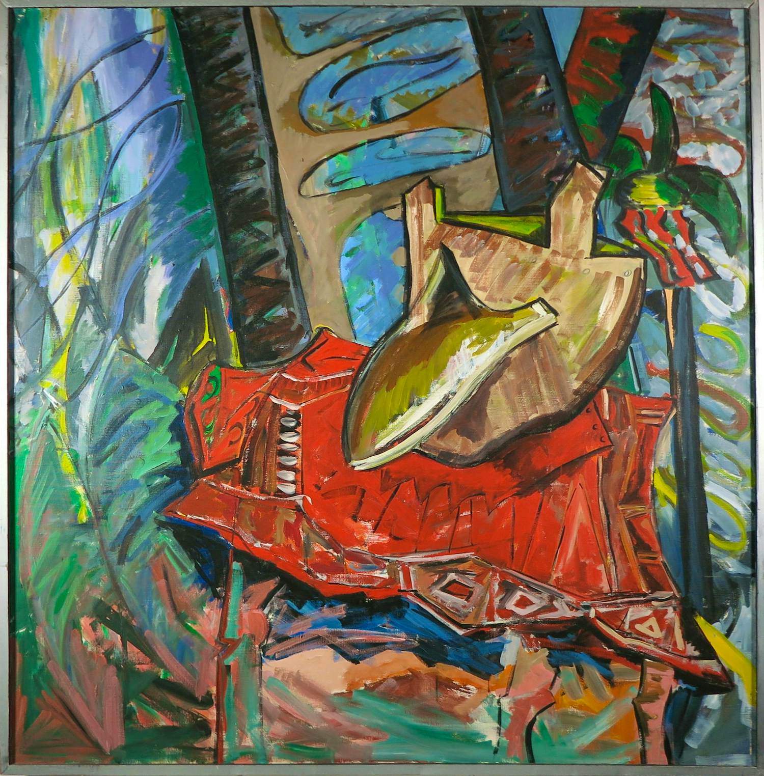 Zwaantien Stoker - Acryl op doek, Zonder titel- Ingelijst (Groot) kaufen? Bieten Sie von 150!