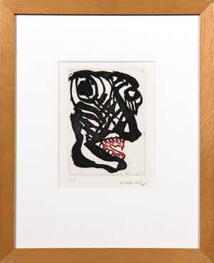 Pierre Alechinsky - Aquatint, Suite a deux VI - Ingelijst verkocht voor € 300!