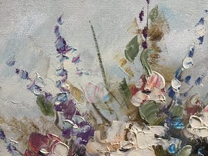 Niet of onleesbaar gesigneerd - Pot met bloemen kopen? Bied vanaf 1!