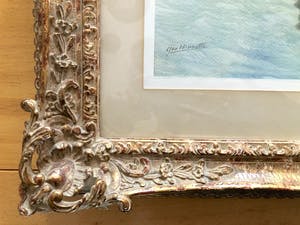 Geo Henrotte - Mediterraans Haven Gezicht - Aquarel, Prachtig Ingelijst kopen? Bied vanaf 99!