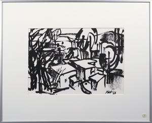 Piet Snoeren - Inkttekening, Abstract - Ingelijst kopen? Bied vanaf 1!
