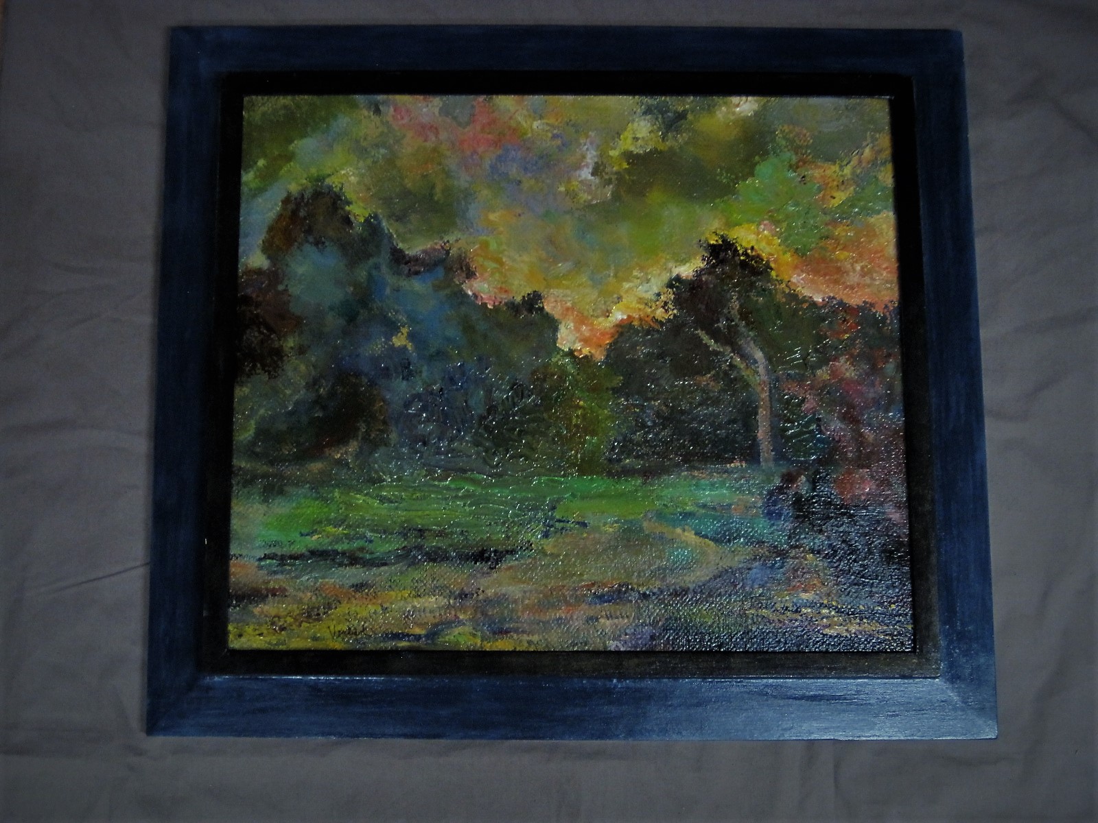 Maurits Verbist - Adembenemend olieverf "Landschap namiddag" van "de laatste Vlaams Expressionist" kopen? Bied vanaf 1!