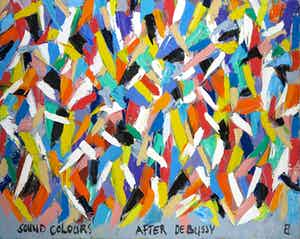 Philip Vencken - Olieverf op doek, After Debussy (Groot) verkocht voor € 150!