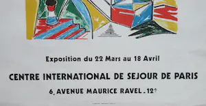 Victor Vito - Origineel Affiche van een expositie in Parijs kopen? Bied vanaf 1!