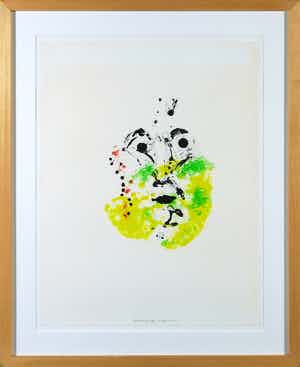 Jef Diederen - Litho, Zonder titel - Ingelijst verkocht voor € 40!