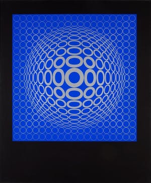 Victor Vasarely - 'Tuz' Composition en bleu kopen? Bied vanaf 625!