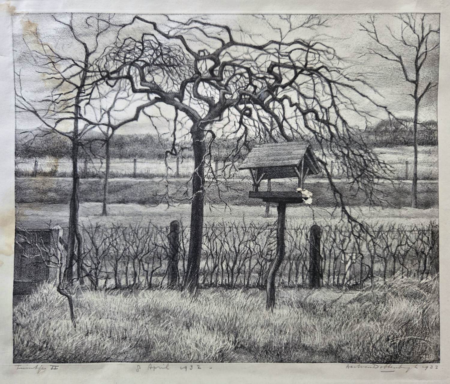 Aart van Dobbenburgh - Tuintje. 1932. kopen? Bied vanaf 20!