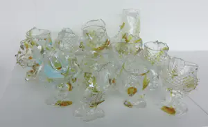 Yvon Trossèl - Prachtige 16-delige set van unieke drinkglazen en een kan kopen? Bied vanaf 225!