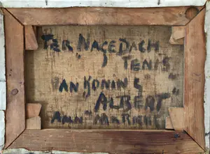 Antonia Vogelzang - "Mimosa in grijze aarden Vaas". kopen? Bied vanaf 60!