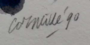 Corneille - Ingelijste zeefdruk: l'Oiseau rouge et soleil- 1990(groot werk!) kopen? Bied vanaf 295!