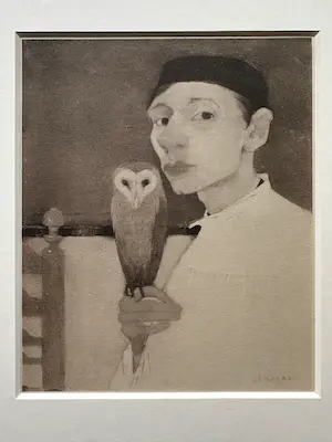 Jan Mankes - Heliogravure " Zelfportret met uil " kopen? Bied vanaf 135!