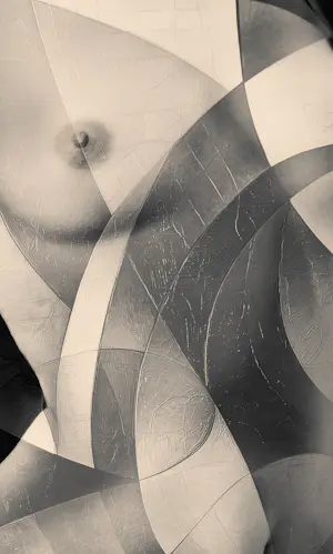 Lidiia Khaikara - Abstracte Naakt 3 - INGELIJST kopen? Bied vanaf 100!