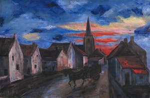 Bitia Rosendor - Acryl op doek, Dorpsgezicht (Groot) kopen? Bied vanaf 1!