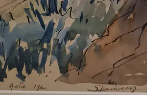 Niet of onleesbaar gesigneerd - Frans Aquarel (20e eeuw) kopen? Bied vanaf 1!