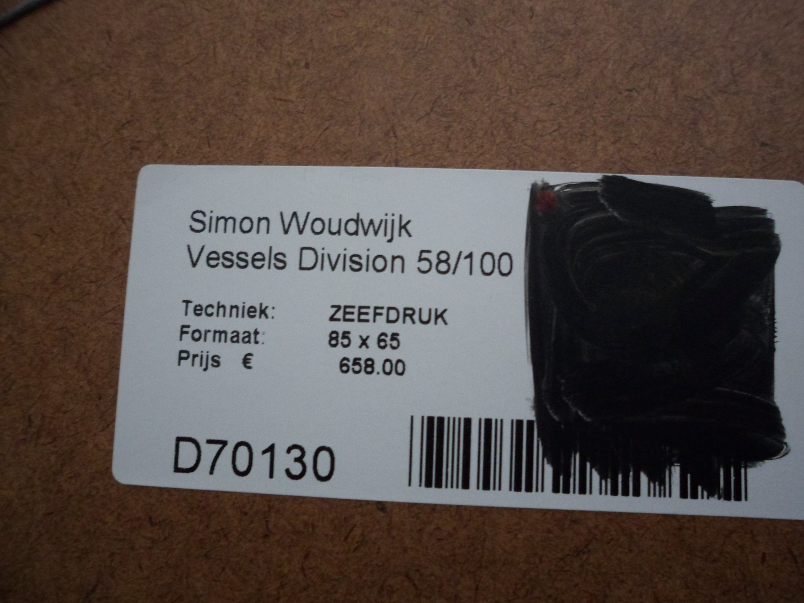 Simon Woudwijk - Zeefdruk, titel Vessels Division  kopen? Bied vanaf 30!