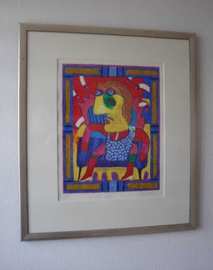 Clemens Briels - Zeefdruk, Got the bibs on at yoe's stone crab miami again - Ingelijst kopen? Bied vanaf 100!