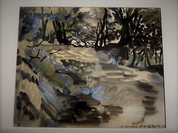 Hein Stork - Fascinerend impressionistisch Aquarel "Duin en bos landschap Noord-Holland"  kopen? Bied vanaf 570!