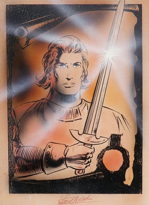 Karel Biddeloo - Inkt en airbrush, De Rode Ridder kopen? Bied vanaf 200!