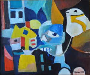 Piet Wiegman (II) - Zonder titel. verkocht voor € 300!