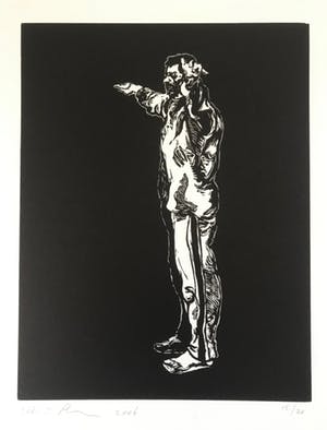 Stijn Peeters - Linosnede - Handen Omhoog - 2006 - 15/20 kopen? Bied vanaf 45!