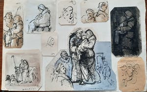 Dirkje Kuik - 9 losse tekeningen gemaakt voor boekillustratie kopen? Bied vanaf 25!