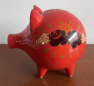 Waechtersbacher Keramik - Vintage rood aardewerken spaarvarken kopen? Bied vanaf 20!