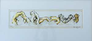 Kees Verkade - Zeldzame litho - 1997 - 'Omhelzing, de kus, gesprek, tors' - 48/50 verkocht voor € 300!