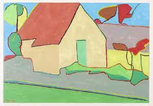 Paul Overhaus - Olieverf op board, Rond de Meermin te Edam no. 7 verkocht voor € 40!