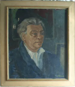 Joep Vogtschmidt - Olieverf op doek , Zelfportret – Lijst, 73 x 63 cm. - 1963 kopen? Bied vanaf 80!