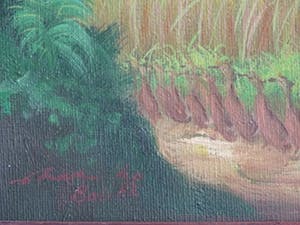 Niet of onleesbaar gesigneerd - Bali, Indonesië, Landarbeiders, olie op doek kopen? Bied vanaf 10!