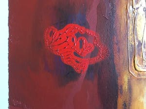 Hans Vanhorck - abstract - acryl op geprepareerd papier, ingelijst kopen? Bied vanaf 1!