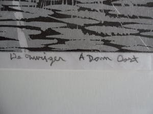 Piet Lont - Houtsnede op Japans papier. Titel. " De Zwijger Amsterdam Oost". kopen? Bied vanaf 40!