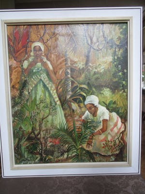 AcheterNiet of onleesbaar gesigneerd - Dames figuren in de jungle? Enchérissez de 1!