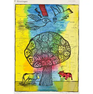 Buy Corneille - Kleurenzeefdruk GRONINGEN Handgesigneerd? Bid from 239!