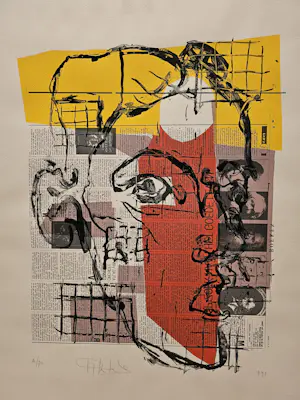 AcheterPeter Wehrens - Figuratieve compositie – Zeefdruk 34/70 – 1991? Enchérissez de 75!