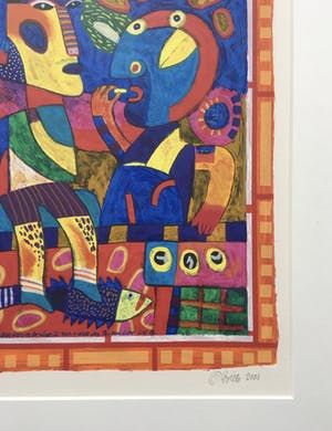 Clemens Briels - zeefdruk - 2000 - oplage 250 - ingelijst kopen? Bied vanaf 145!