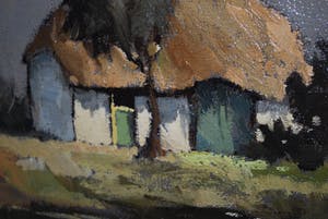 Willem Heytman - olieverfschilderij - Hollands landschap met hoge luchten kopen? Bied vanaf 1!