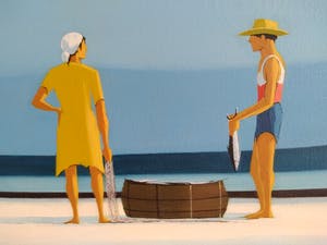 Niet of onleesbaar gesigneerd - H. Mendez- 'Catch of the day', olieverf kopen? Bied vanaf 1!