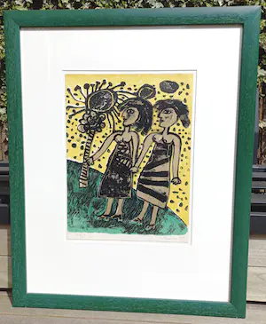 Corneille - Les deux soeurs, litho (mooi ingelijst) kopen? Bied vanaf 275!