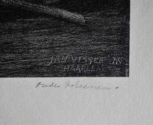 Jan Visser - Oude schoenen - litho uit 1938 kopen? Bied vanaf 1!