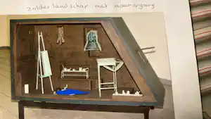 Wil Rovers - Zolderlandschap met maanopgang vendu pour 50€ !
