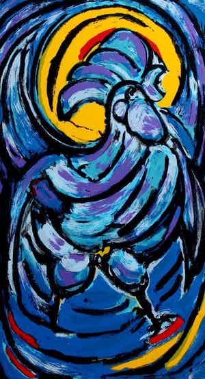 Peter Zonneveld - zeefdruk: Haan - 2002 verkocht voor € 45!