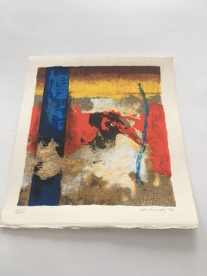 Hans Vanhorck - Kleurenlitho z.t. kopen? Bied vanaf 50!